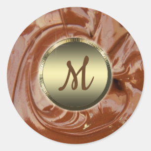 Smeltchocolade-cacaokraldessert Ronde Sticker