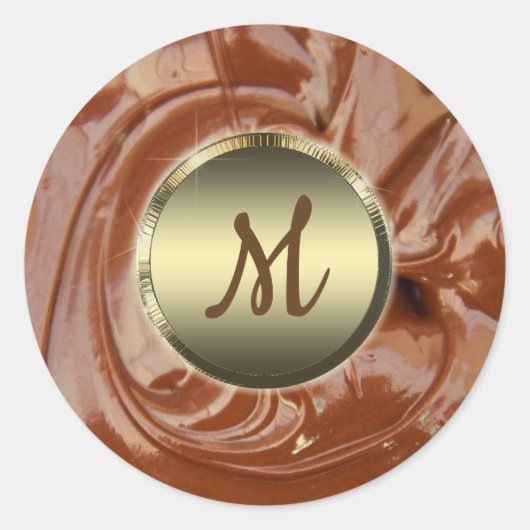 Smeltchocolade-cacaokraldessert Ronde Sticker (Voorkant)