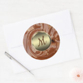 Smeltchocolade-cacaokraldessert Ronde Sticker (Envelop)