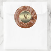 Smeltchocolade-cacaokraldessert Ronde Sticker (Tas)