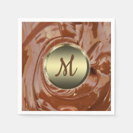 Smeltchocolade-cacaokraldessert Servet