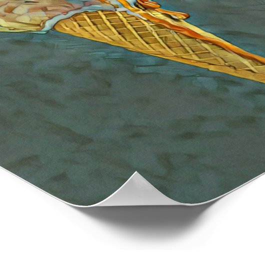 Smeltchocolade-ijsje Poster (Hoek)