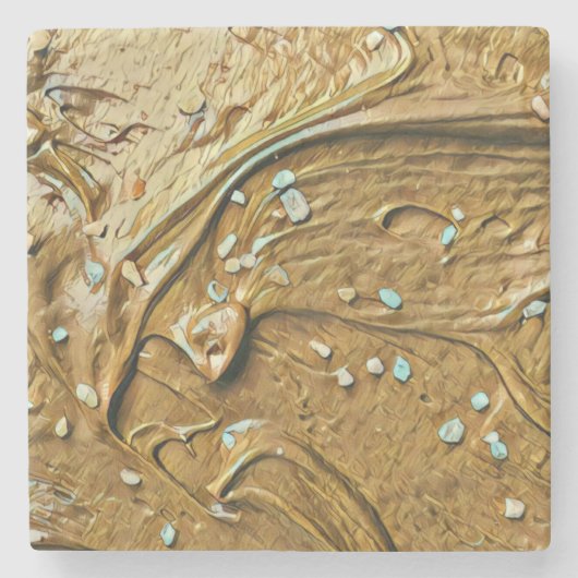 Smeltchocolade-ijskoeken sproinkles stenen onderzetter (Voorkant)