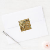 Smeltchocolade-ijskoeken sproinkles vierkante sticker (Envelop)