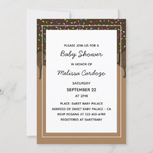 Smeltchocolade Sweet Baby shower Invitation Kaart
