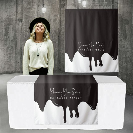 Smelten Chocolade Business Tafel Runner Banner Wandkleed