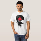 Smelten Dripping Cool Record: DJ Muziek T-Shirt (Voorkant volledig)