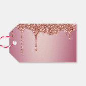 Smelten Girly Pink Sparkles Cadeaulabel (Achterkant Horizontaal)