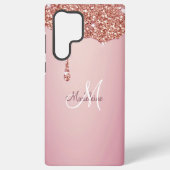 Smelten Girly Pink Sparkles gepersonaliseerd met n Samsung Galaxy Hoesje (Achterkant)