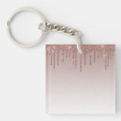 Smelten Girly Pink Sparkles Sleutelhanger (voorkant)