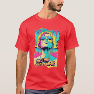 Smelten in de zomer - Trippy Retro Beach Vibes T-s T-shirt