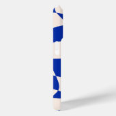 Smelten Smile emoji met Blue Checkered Case-Mate iPhone Case (Achterkant / Rechts)