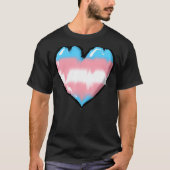 Smelten Transgender Hart Trans Pride T-shirt (Voorkant)