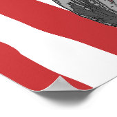 Smelten van de Amerikaanse vlag Vrijheid Poster (Hoek)