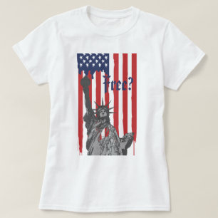 Smelten van de Amerikaanse vlag Vrijheid T-shirt