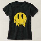 Smelten van gele glimlach Funny Smiling Melted Dri T-shirt (Design voorkant)