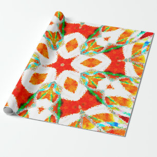 Smelten van kleurrijk symmetrisch patroon, keramis cadeaupapier