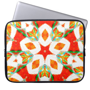 Smelten van kleurrijk symmetrisch patroon, keramis laptop sleeve