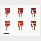 smelten vierkante sticker (Vel)