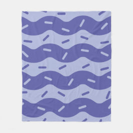 Smeltend Blauwe Bosbes Ijs Vlokken Dekbed Fleece Deken