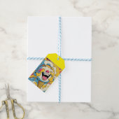 Smeltend Geluk – Ijsje Pop Art Explosie Cadeaulabel (Met Touw)