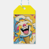 Smeltend Geluk – Ijsje Pop Art Explosie Cadeaulabel (Voorkant)