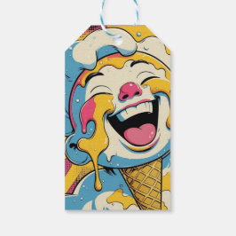 Smeltend Geluk – Ijsje Pop Art Explosie Cadeaulabel