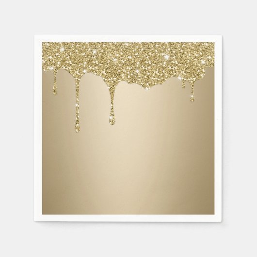 Smeltend Goud Glitter Servet (Voorkant)