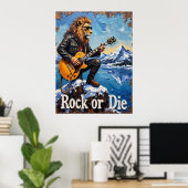 Smeltend ijs, vurige riffs poster (Thuiskantoor)