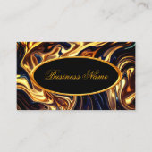 Smeltend Vuur Goud Sinaasappel Zwart Vloeistof Visitekaartje (Voorkant)