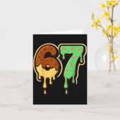 Smeltende 67 Dessert Stijl Ijs Drip Nummer Kunst Kaart (Gele Bloem)