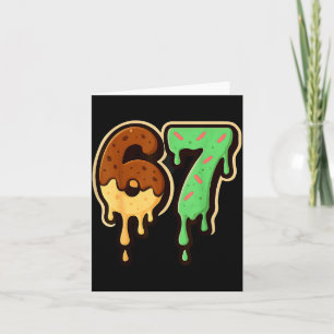 Smeltende 67 Dessert Stijl IJscrème Drip Nummer Ku Kaart