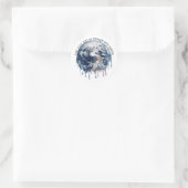 Smeltende Aarde Ronde Sticker (Tas)