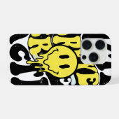 Smeltende Acid Smiley Face Psychedelische Vloeisto iPhone Hoesje (Achterkant horizontaal)