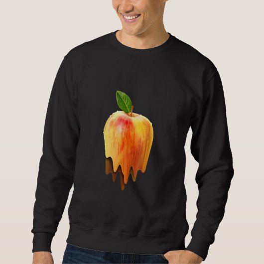 Smeltende appel Digitale kunst Trippy Fruit Trui (Voorkant)