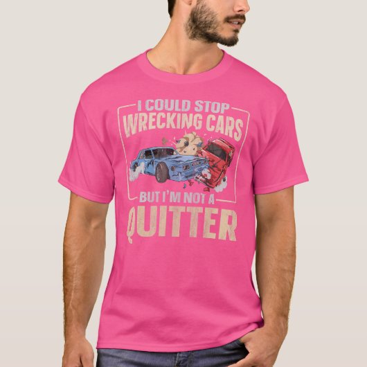 Smeltende auto's Demolition Derby for a demo Derby T-shirt (Voorkant)