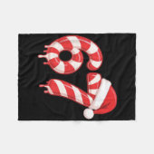 Smeltende Candy Cane 67 Kerstontwerp Fleece Deken (Voorkant (Horizontaal))