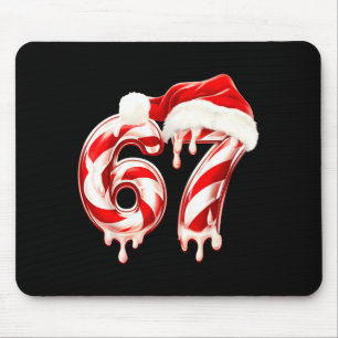 Smeltende Candy Cane 67 Kerstontwerp, Kerstman Hoe Muismat