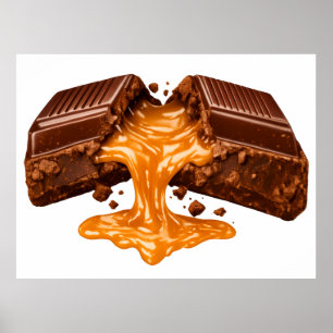 Smeltende Caramel Chocolade Poster