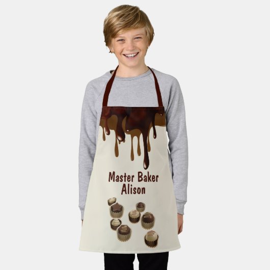 Smeltende Chocolade Chocolade Master Baker Kinder Schort (Gedragen)