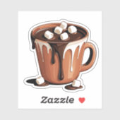 Smeltende chocolade vulkaan fantasie sticker (Vel)
