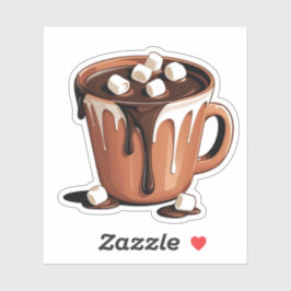 Smeltende chocolade vulkaan fantasie sticker