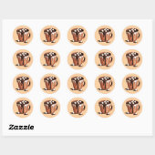 Smeltende chocolade vulkaan fantasie sticker (Vel)