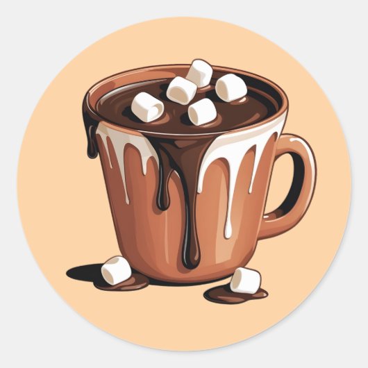 Smeltende chocolade vulkaan fantasie sticker (Voorkant)
