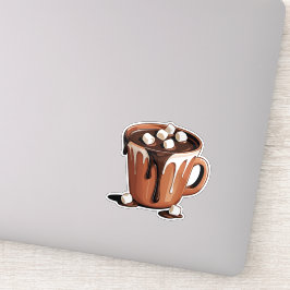 Smeltende chocolade vulkaan fantasie sticker