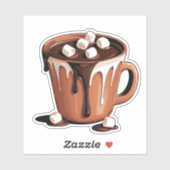 Smeltende chocolade vulkaan fantasie sticker (Vel)