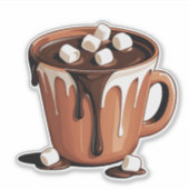 Smeltende chocolade vulkaan fantasie sticker (Voorkant)