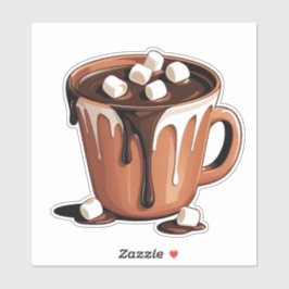 Smeltende chocolade vulkaan fantasie sticker