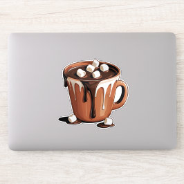 Smeltende chocolade vulkaan fantasie sticker