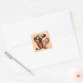 Smeltende chocolade vulkaan fantasie sticker (Envelop)
